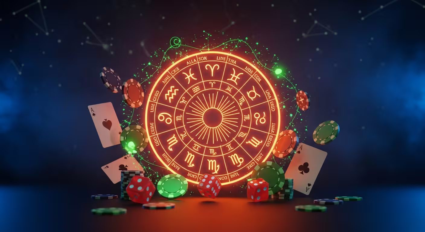 Astrologia del gioco d'azzardo con segni zodiacali italiani e casinò